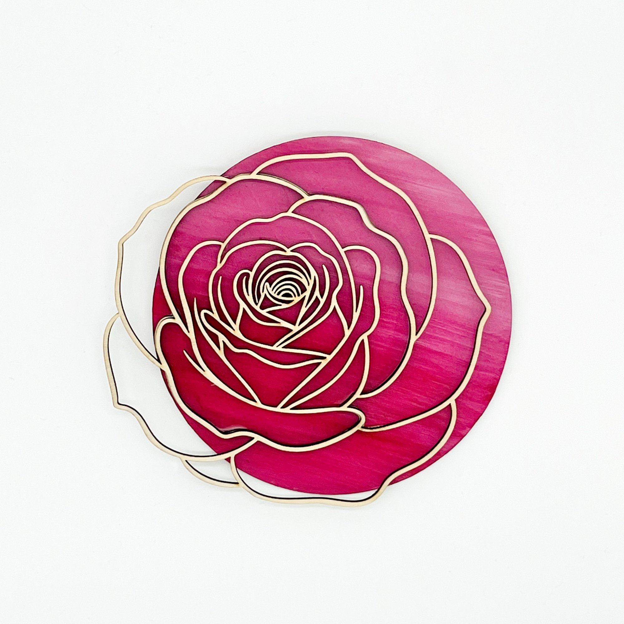Fleurmurale rose grande rose